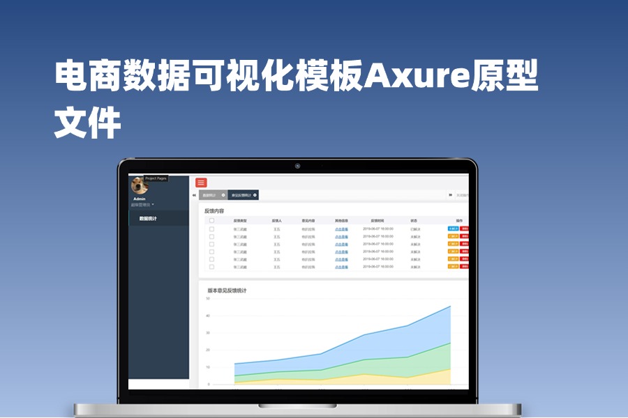 电商数据可视化模板Axure原型文件
