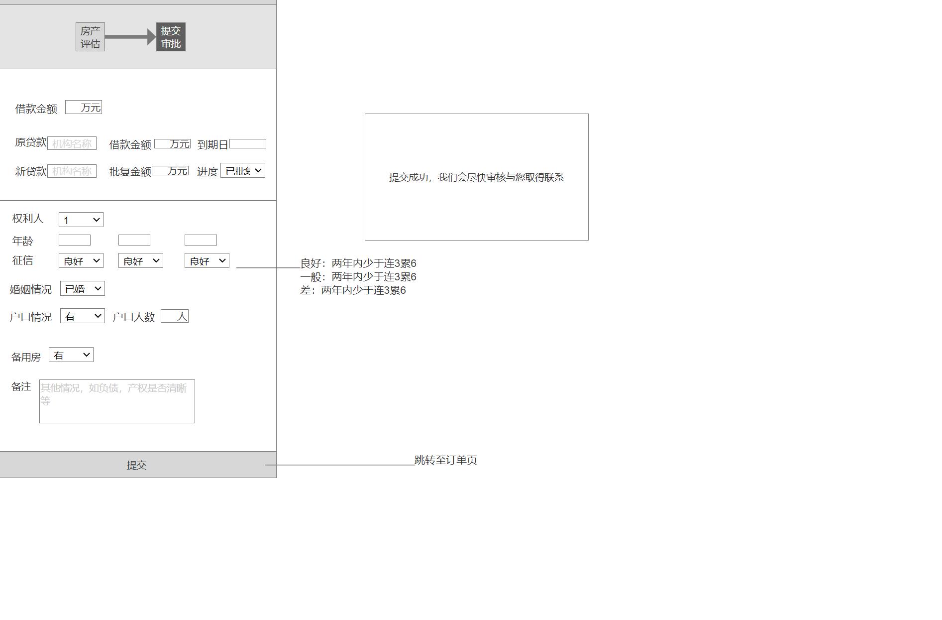 10页房屋抵押过桥垫资Axure原型模板rp源文件免费下载