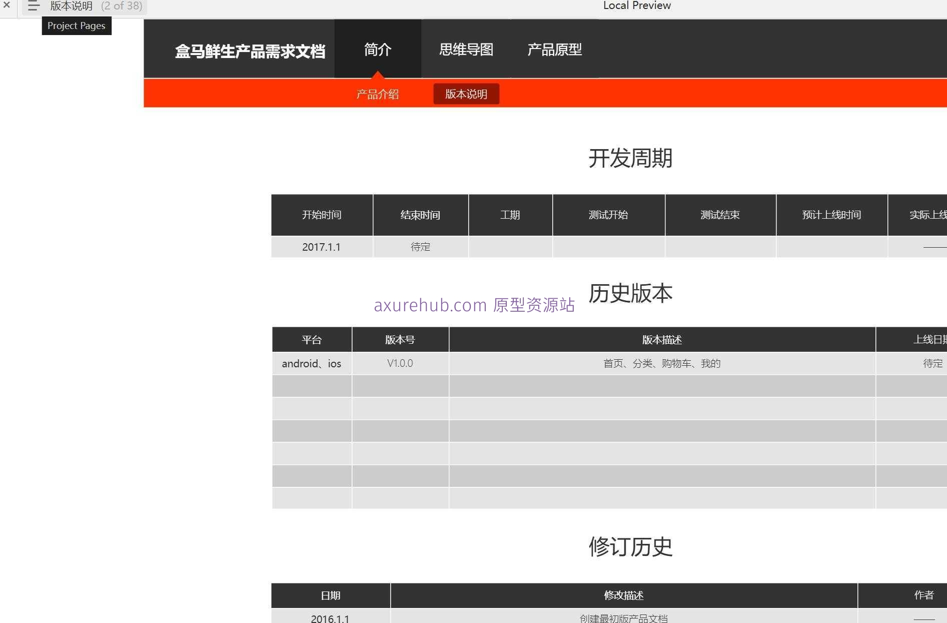 生鲜电商后台管理系统产品Axure原型案例模板