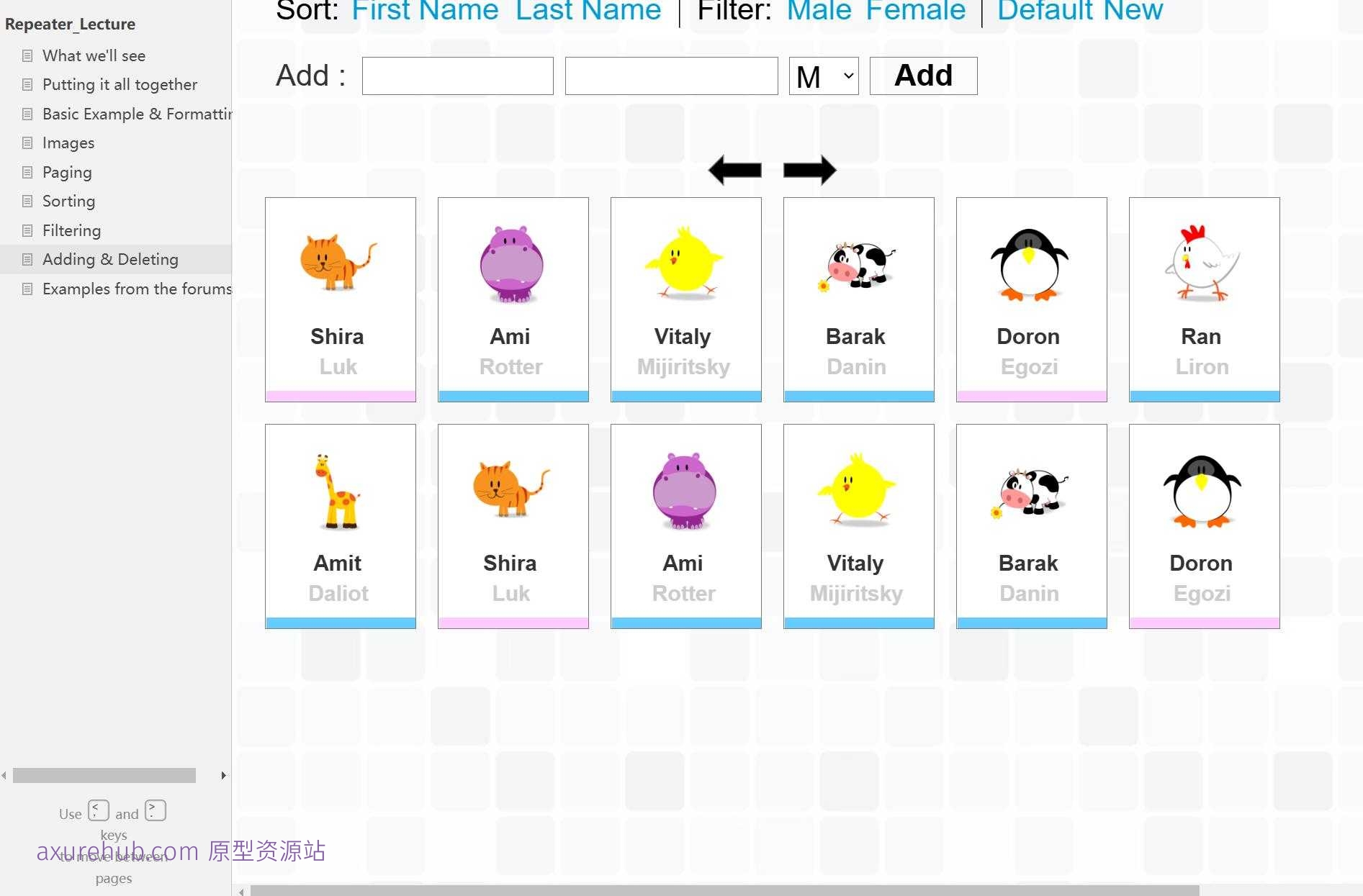Axure原型案例模板站 - 交互式设计工具教程与资源下载