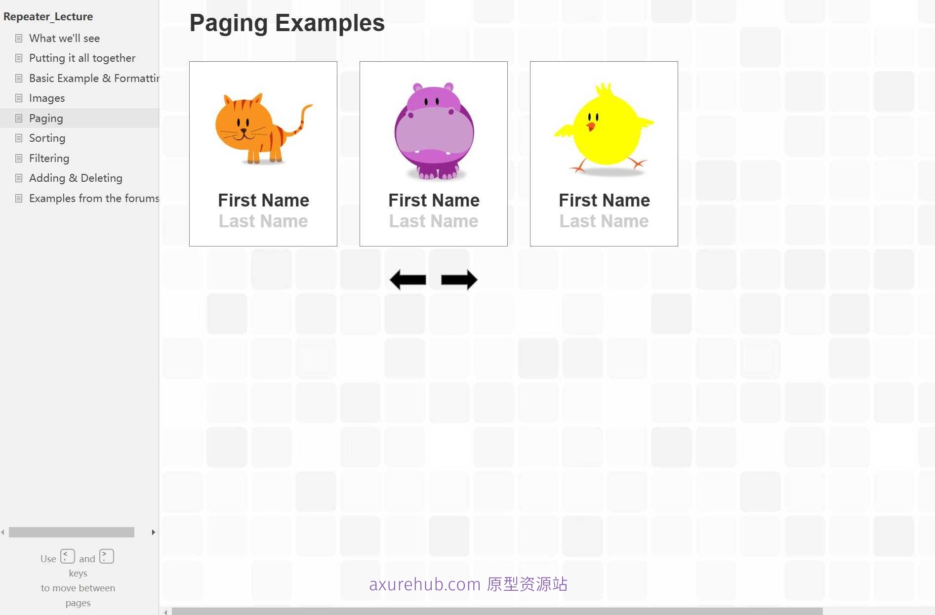 Axure原型案例模板站 - 交互式设计工具教程与资源下载