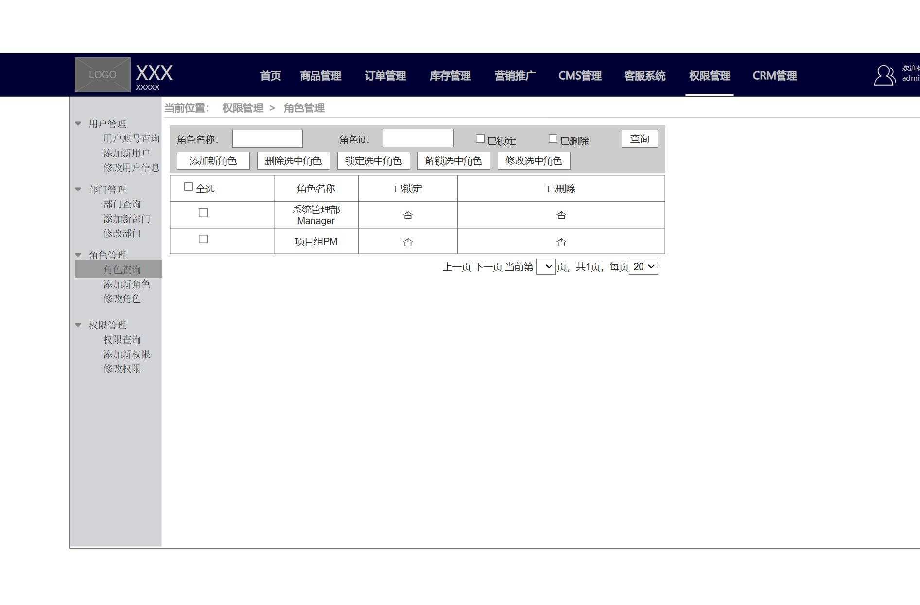电商后台管理系统产品原型模板案例Axure RP源文件下载