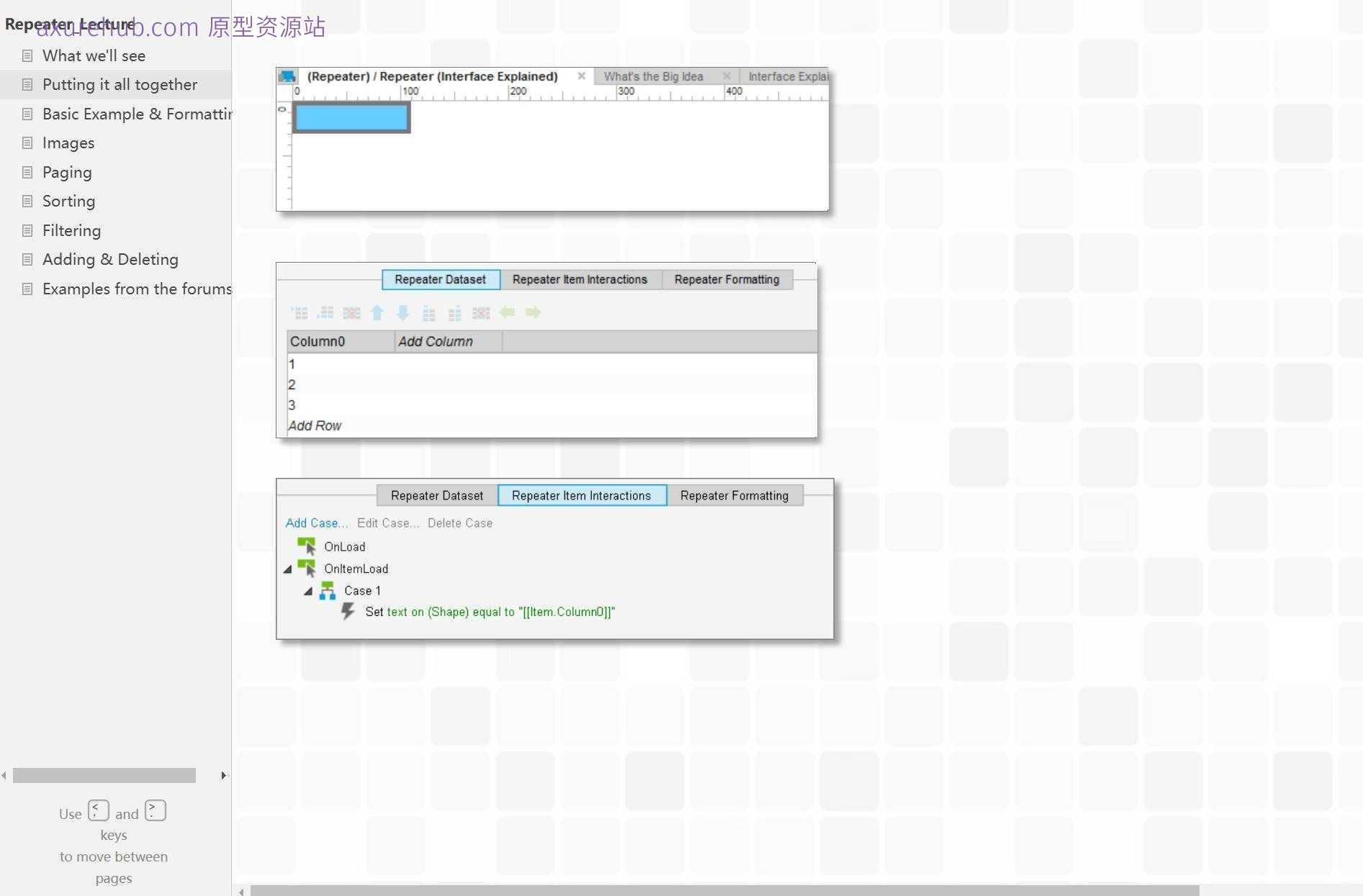 Axure原型案例模板站 - 交互式设计工具教程与资源下载