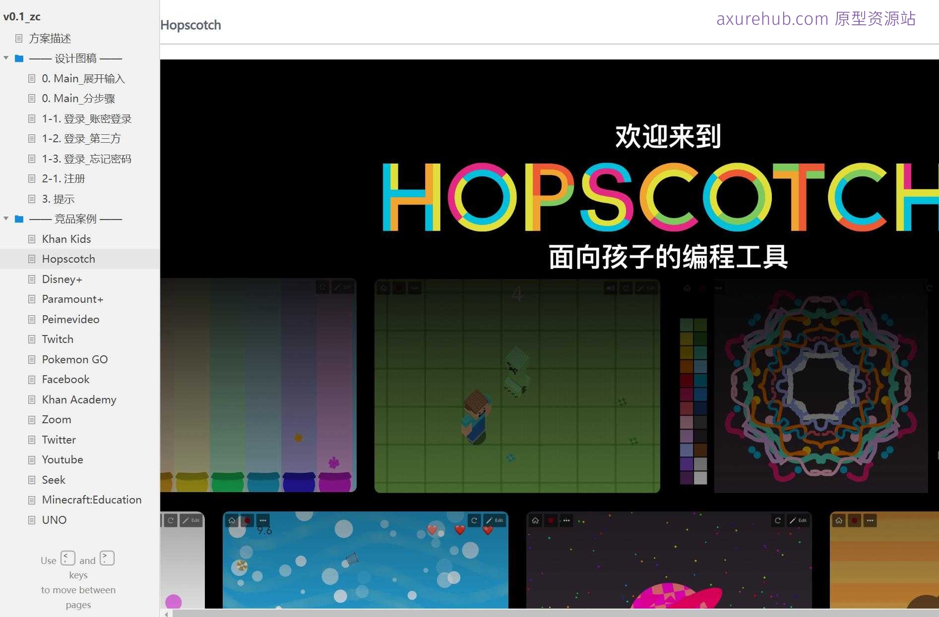 在线教育平台用户注册流程Axure原型模板