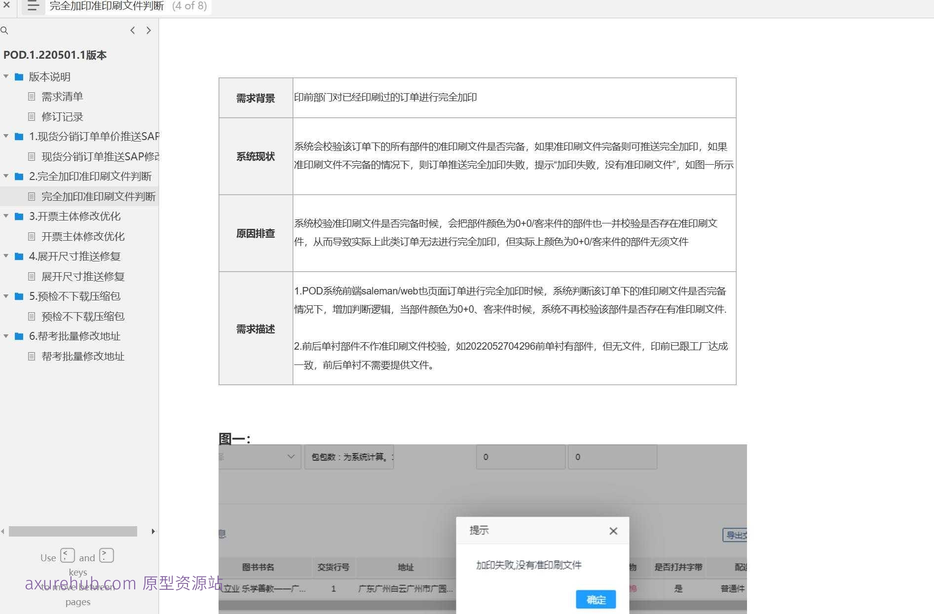 印刷行业订单管理与ERP集成系统Axure原型模板