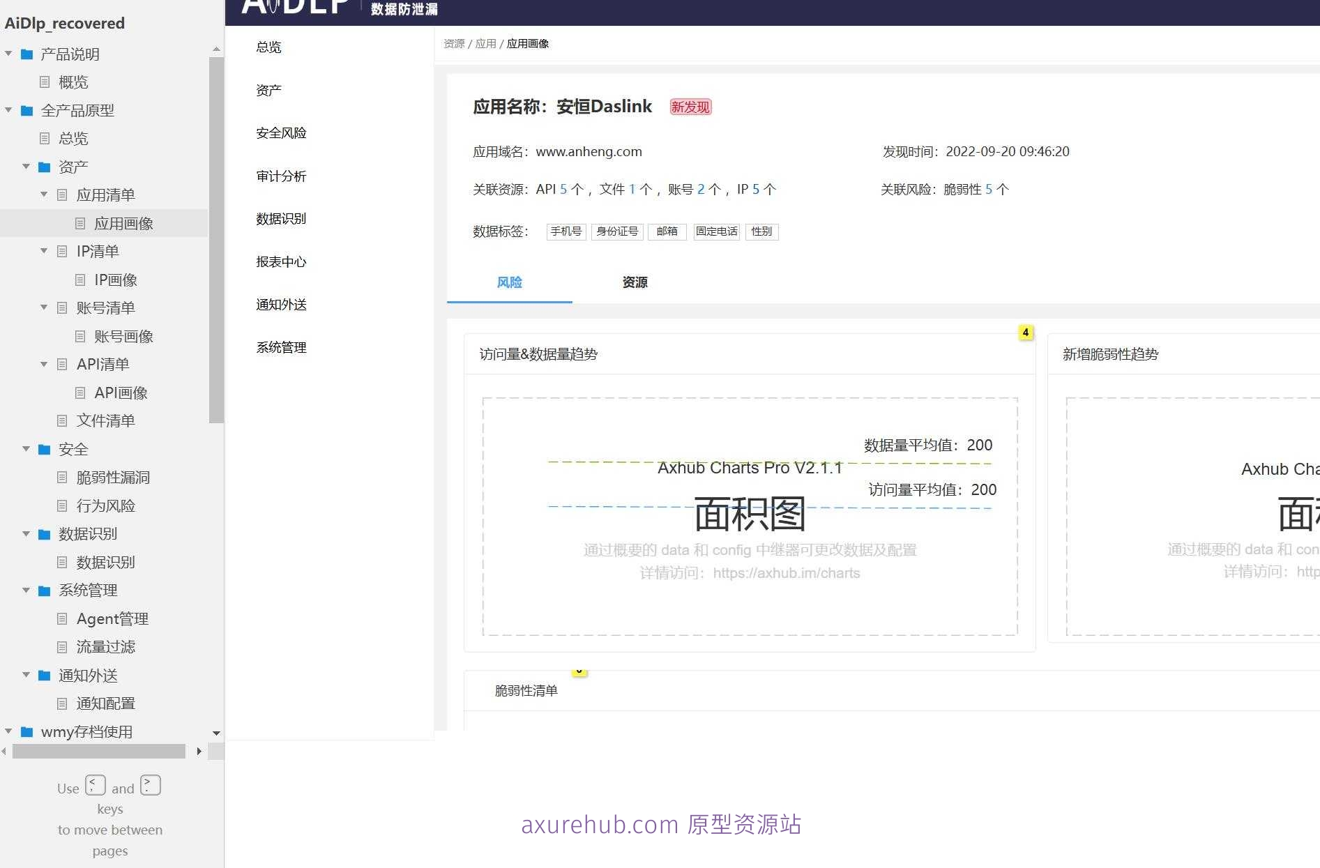 数据安全治理与脆弱性管理Axure原型模板