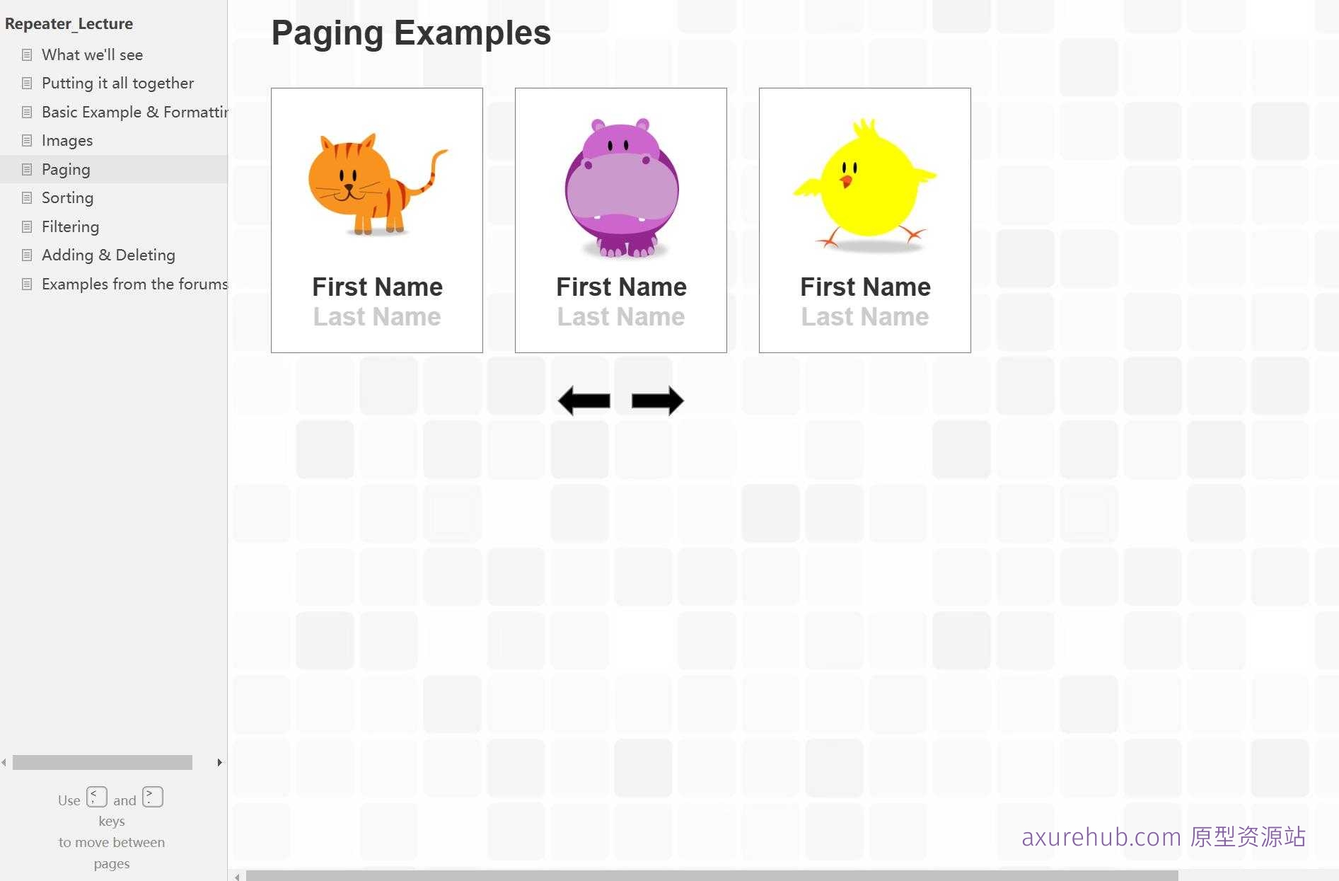 Axure原型案例模板站 - 交互式设计工具教程与资源下载
